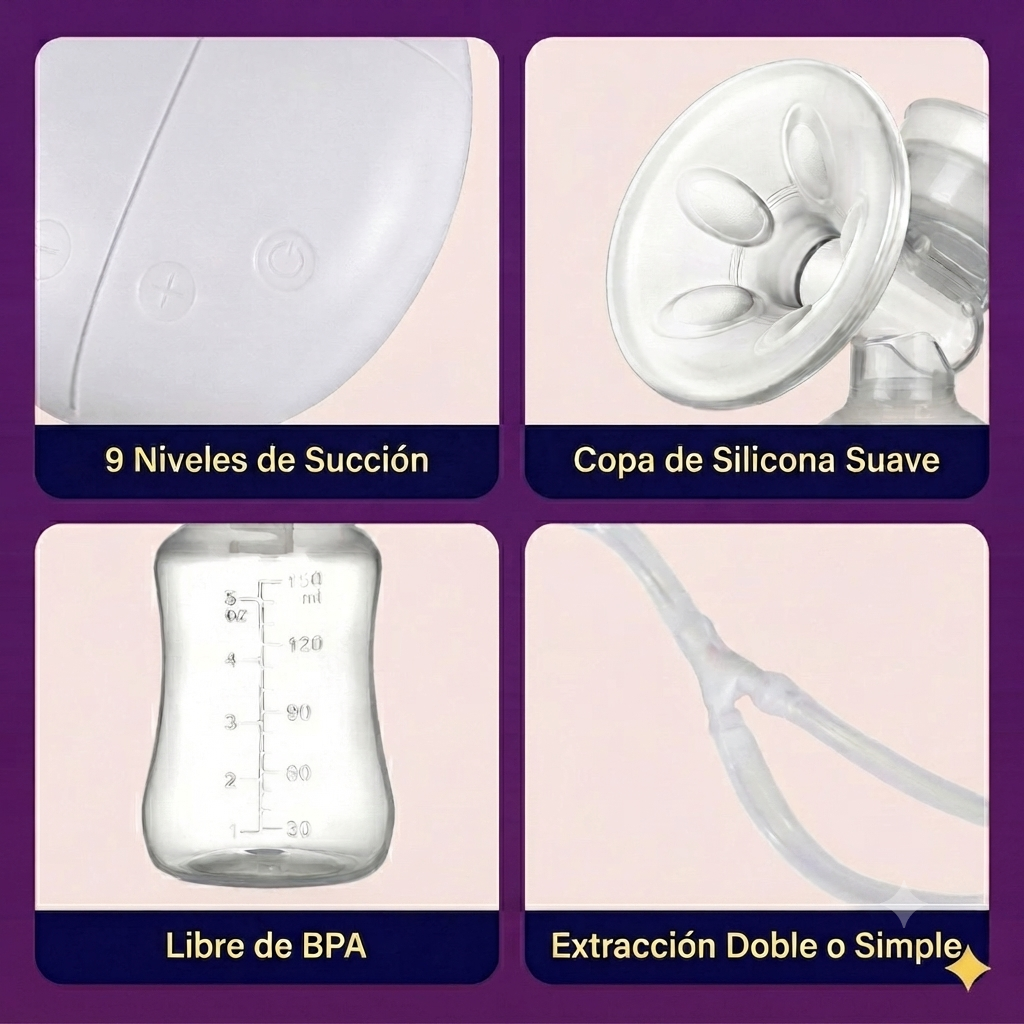 EXTRACTOR DE LECHE MATERNA DOBLE-50% OFF-ENVÍO GRATIS